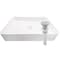 Novatto Rectangular White Porcelain Sink with Brushed Nickel Drain Combo NP-208513BN - alternate 1